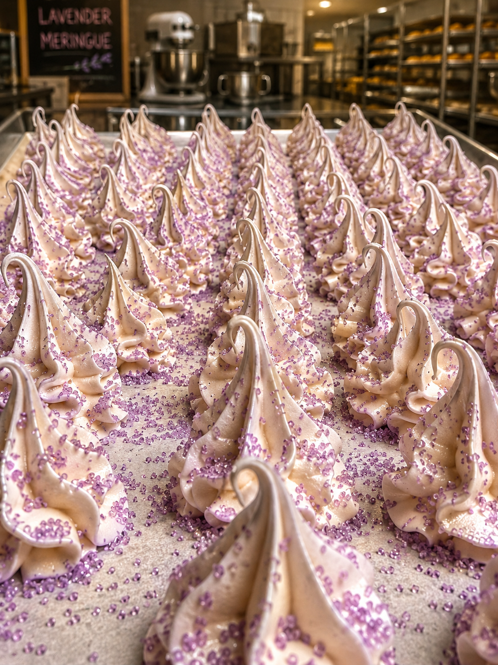 Lavender Meringue Cookies