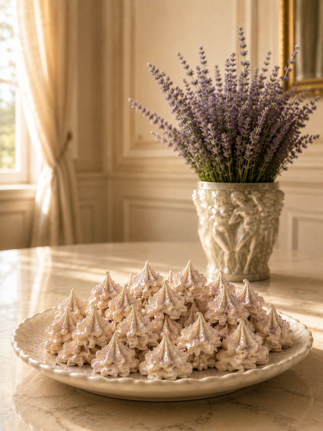 Lavender Meringue Cookies